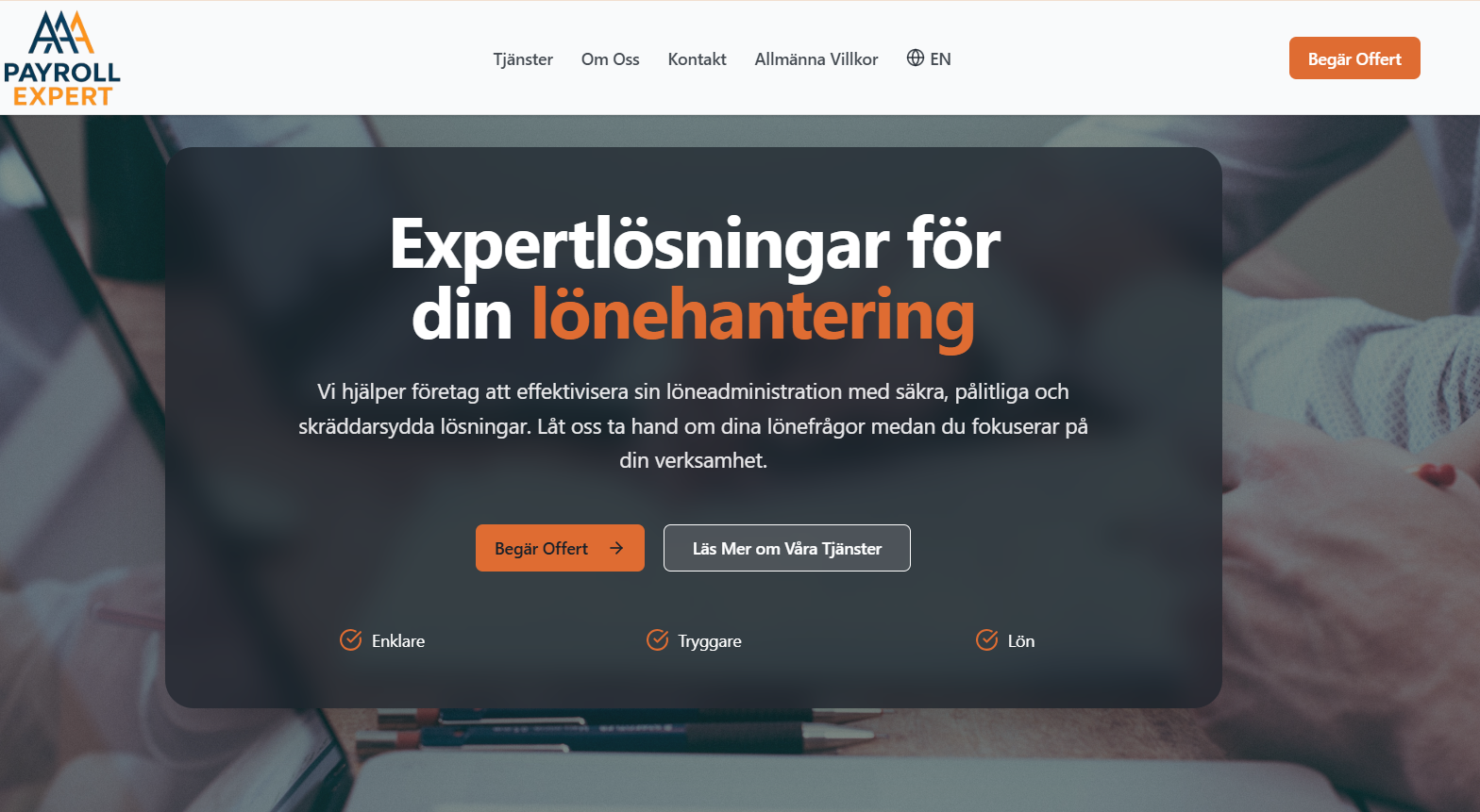 AAA Payroll Expert hemsida